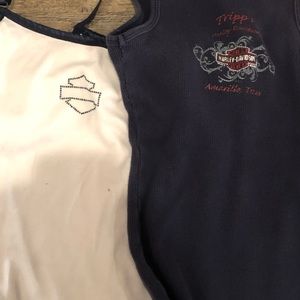 Harley Davidson white spaghetti strap tank. Size s